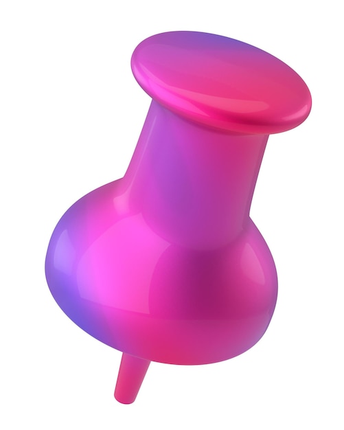 Push pin Tekeningspin 3D pin 3D-illustratie