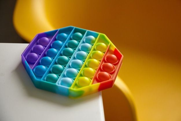 Premium Photo | Push pop bubble sensory fidget toy octagon shape