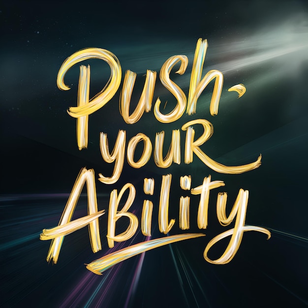 Push Your Ability Inspirational Quote