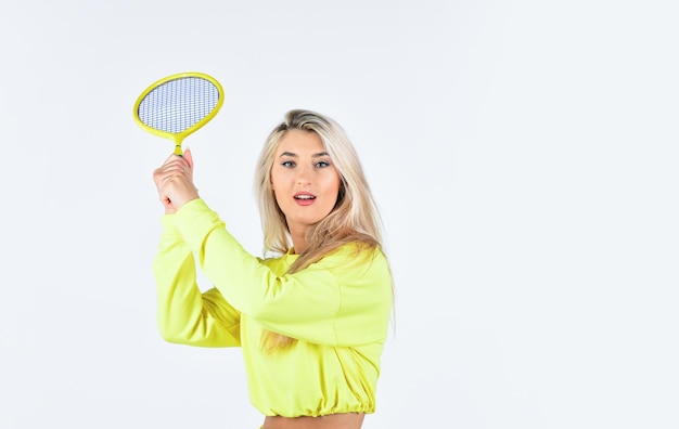 Pushing to limit focus on racket hit ball professional tennis player world tennis tour full of success sportswear and equipment tennis player prepare to match woman playing tennis at the court