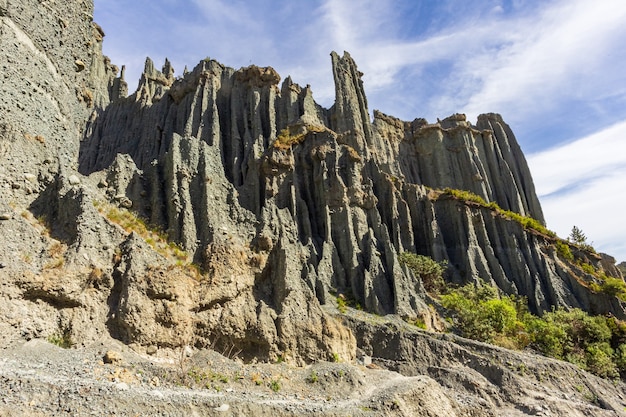 Putangirua pinnacles. isola del nord, nuova zelanda