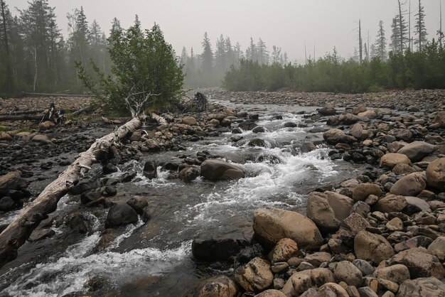 Putorana Plateau a mountain stream