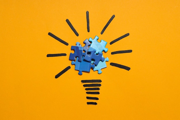 Puzzelcompositie voor verschillende concepten en ideeën