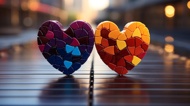 Foto puzzelstukken liefde hart