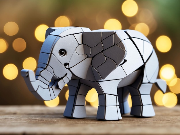 Puzzle elephant3D puzzles a cute elephant12 made of puzzles13 puzzles12Professional