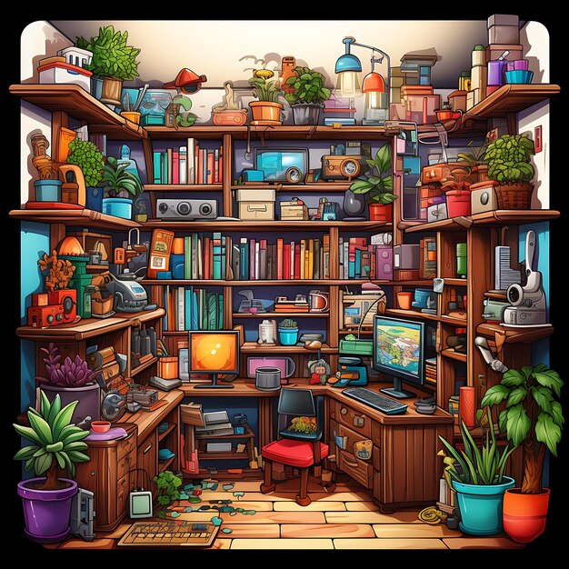 Foto puzzle game room unisex con jigsaw e logic puzzle station in tendenza sfondio decorativo della stanza