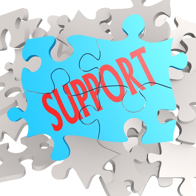 Puzzle jigsaw support