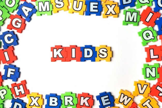 Puzzle Kids on white background