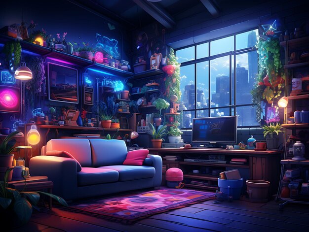 Puzzle Platformer Gaming Room Boys With Brain Teaser Decorat Illustration Trending Background Decor