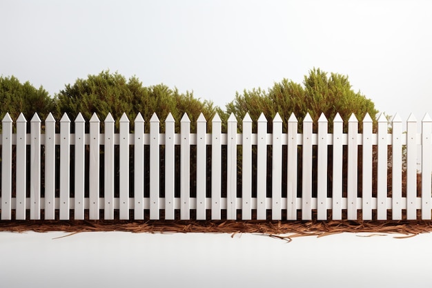 Pvc Fence on white background