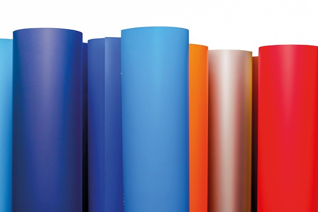 PVC film in rolls of different colors Film as material for advertising