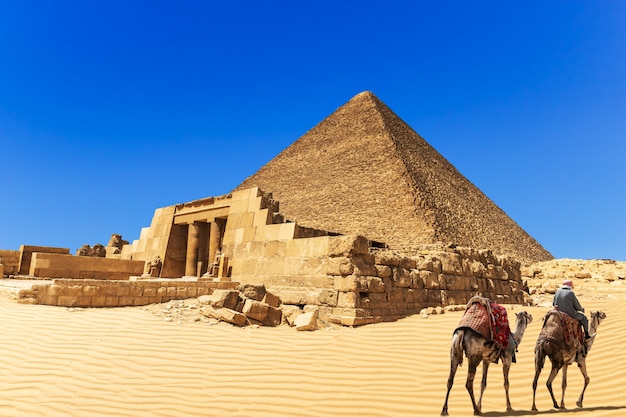 The Pyramid of Cheops and the Mastaba of Seshemnefer IV, Giza, Egypt.