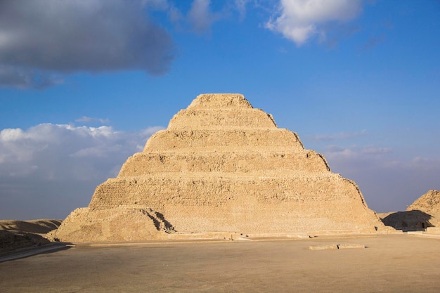 The Pyramid of Djoser (or Djeser and Zoser), or Step Pyramid in the Saqqara necropolis, Egypt