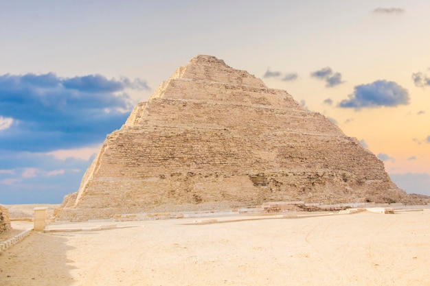 The Pyramid of Djoser (or Djeser and Zoser), or Step Pyramid in the Saqqara necropolis, Egypt