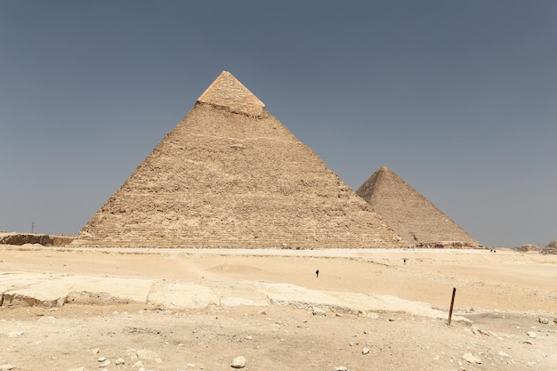 Piramide di chefren nel complesso delle piramidi di giza il cairo in egitto