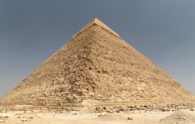 Pyramid of Khafre in Giza Pyramid Complex Cairo Egypt