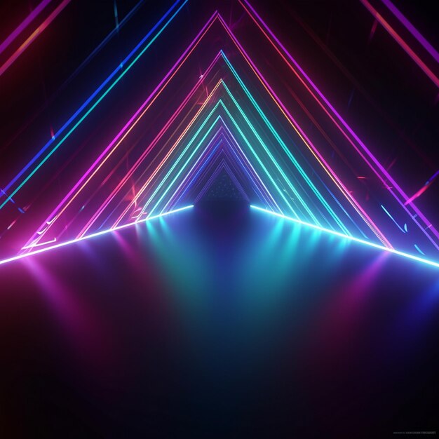 a pyramid of lights with a triangle in the middle.