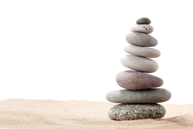 Photo pyramid of sea pebbles