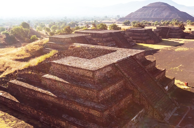 Photo pyramid of the sun. teotihuacan. mexico.