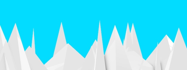 Photo pyramids on a blue background shards of iceberg modern design