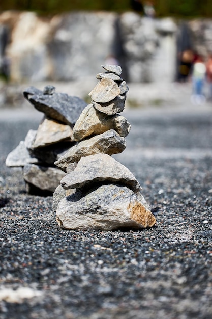 Pyramids made of granite stones