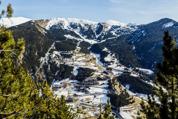 Pyreneeën in Andorra, uitzicht vanaf Mirador Roc del Quer (Canillo)