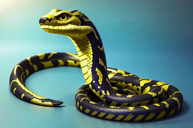 Premium Photo | Python snake isolated on white background 3D ...
