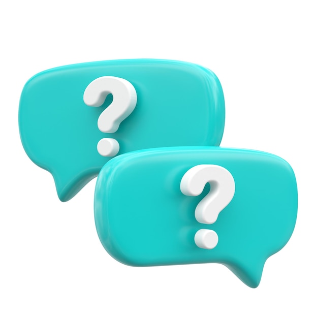 QA アイコン FAQ アイコン 3D 要素