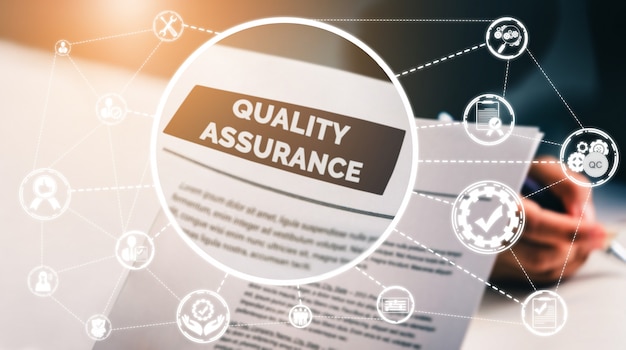 QA Quality Assurance and Quality Control Concept.