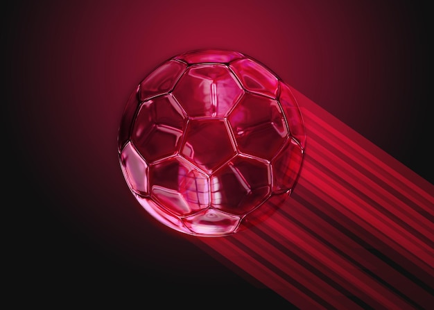 Qatar 2022 Fifa Football glass maroon
