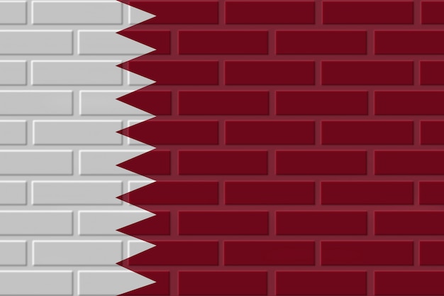 Qatar baksteen vlag illustratie