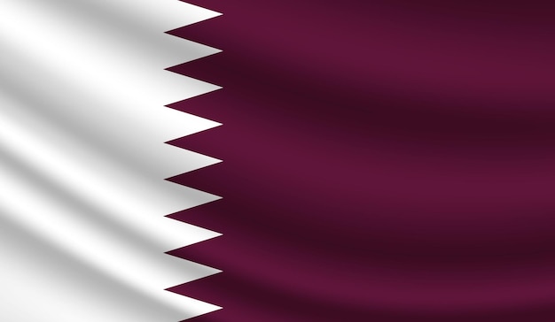 Qatar Flag Photo waving