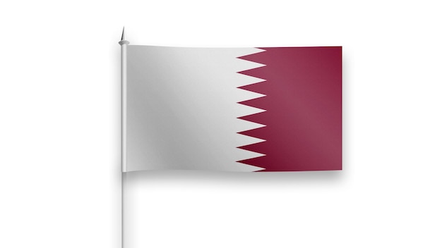 qatar flag on a white background