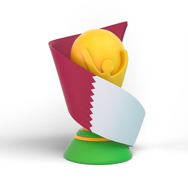 Qatar World Cup Front Side With White Background