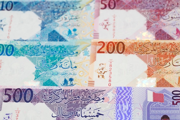 Qatari geld een zakelijke achtergrond