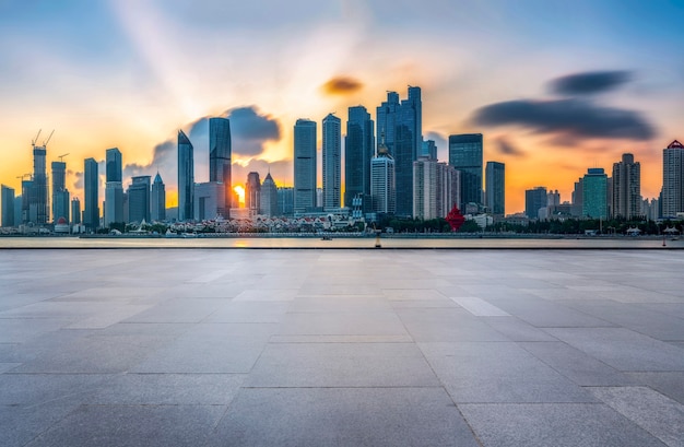 Paesaggio architettonico moderno della città di qingdao