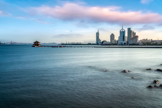 Qingdao's beautiful coastline and architectural landscape

