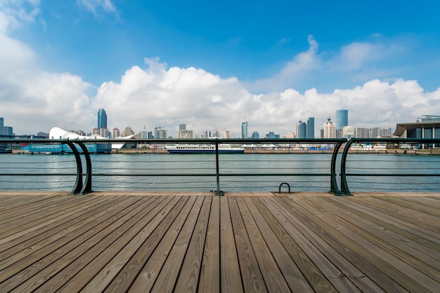 Qingdao's beautiful coastline and cityscape