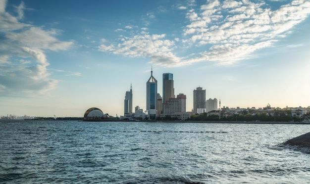 Qingdao's beautiful coastline and urban architecture

