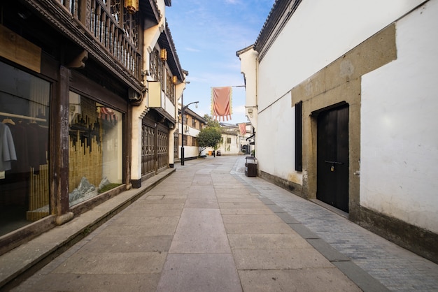 Qinghefang ancient street view in Hangzhou city Zhejiang province China