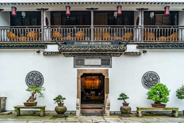 Photo qinghefang ancient street view in hangzhou city zhejiang province china