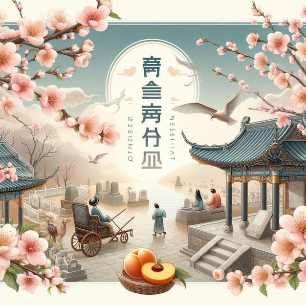 Qingming Festival Celebrating Post for Chinese Event