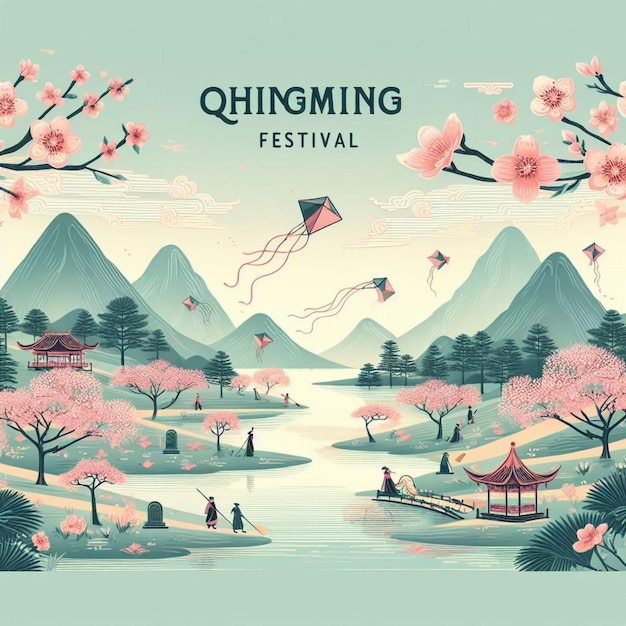 Qingming Festival Celebrating Post for Chinese Event