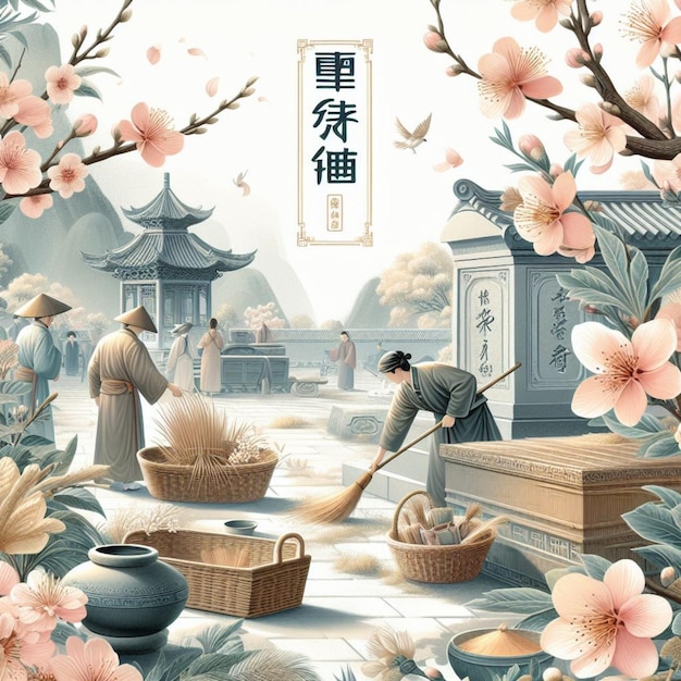 Qingming Festival Celebrating Post for Chinese Event