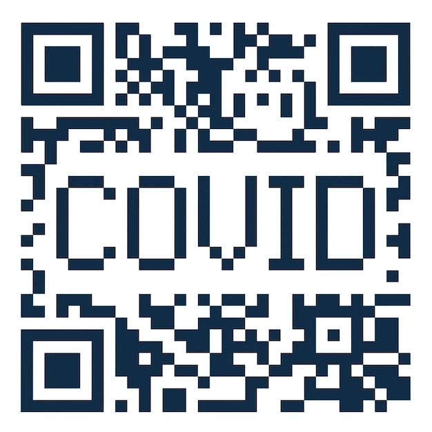 Qr-код 3d-визуализация изолированный на белом фоне covid