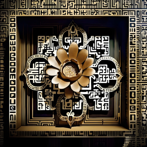 A QR code is a type of fourdimensional matrix barcode relief ancient lotus