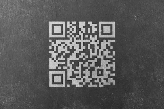 Photo the qr code printed on the wall surface scan for payment