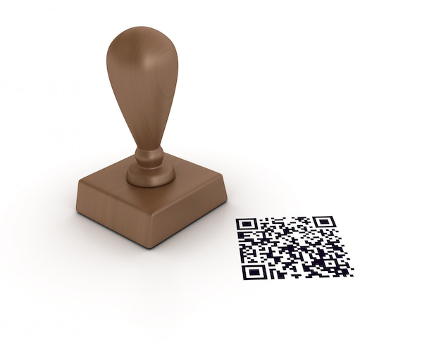 QR Code rubberen stempel