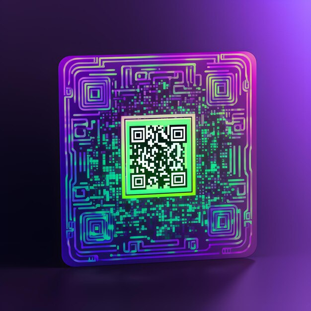 a qr code on a square