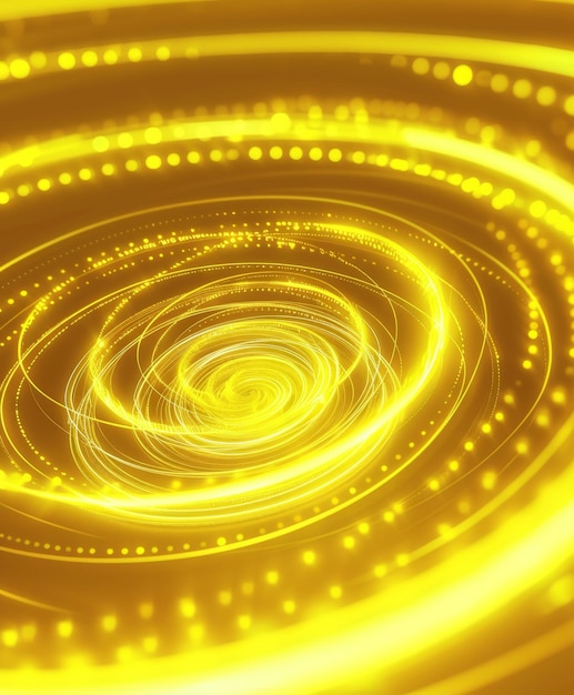 qradient backqround there is a circularspiral vortexicon with circular halos and abstractlighting e